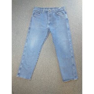Wrangler Rugged Wear Relaxed Fit Denim Blue Jeans Men's Sz 38x31 35001AI Chore